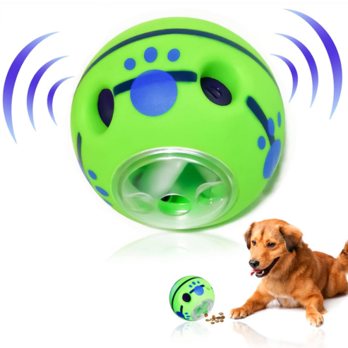 Balle Giggle Interactive pour Animaux de Compagnie – Jouet d'Entraînement au QI avec Son Amusant – Roulé ou Secoué – Fournitures pour Chien et Chat