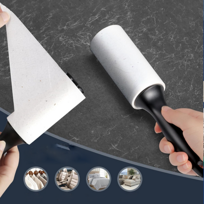 Rouleau Adhésif Vinabo Anti-Poils – 4 Recharges + 1 Poignée, Pour Vêtements, Meubles et Cheveux