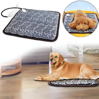 Tapis Chauffant Électrique pour Animaux de Compagnie – Coussin Chauffant Étanche à Température Réglable avec Minuterie – Fourniture de Couchage pour Chiens et Chats