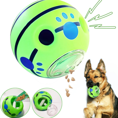 Balle Giggle Interactive pour Animaux de Compagnie – Jouet d'Entraînement au QI avec Son Amusant – Roulé ou Secoué – Fournitures pour Chien et Chat