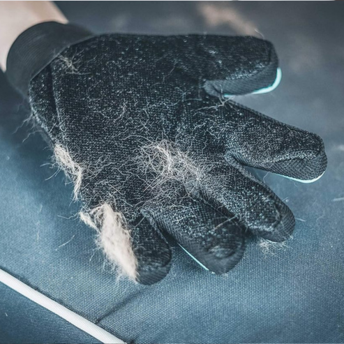 Gant de Toilettage du Chien et du Chat | Action 4 en 1 - Brossage, Massage, Bain et Récupération des Poils